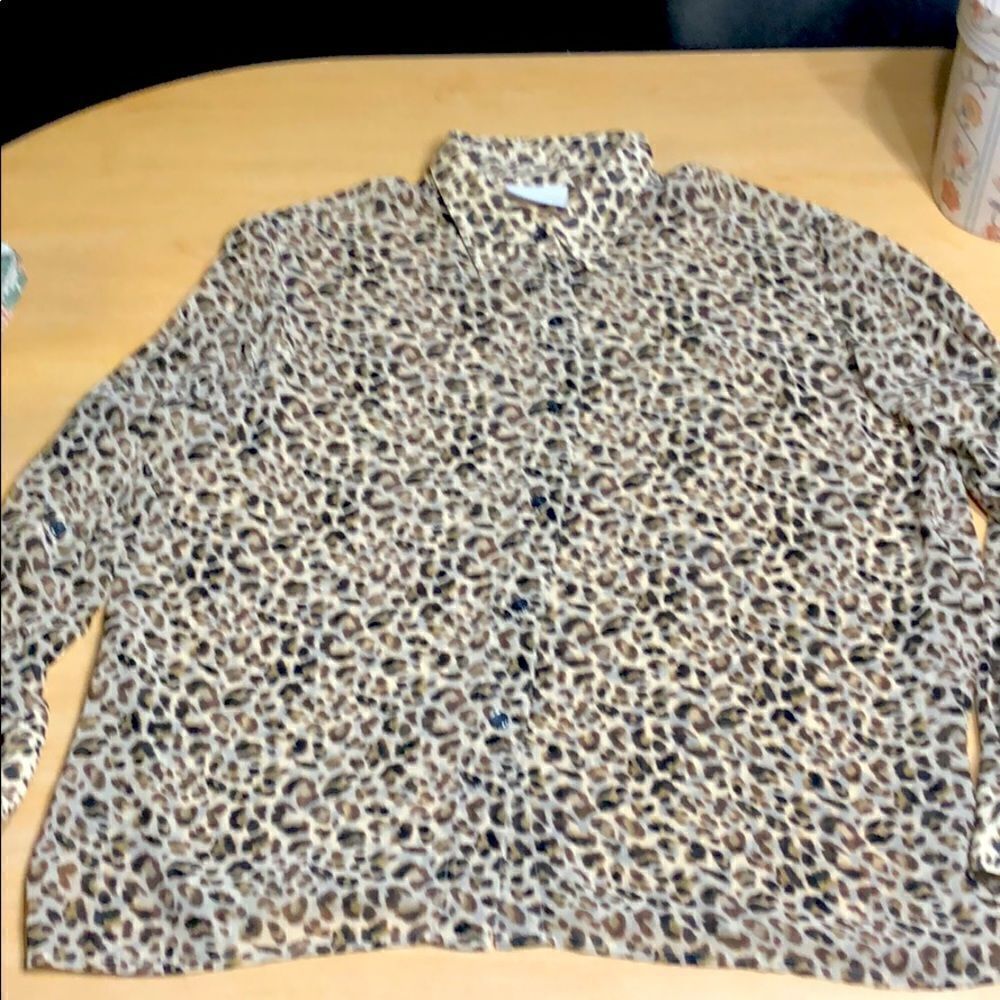 Almost new Lizsport sheer animal print blouse
